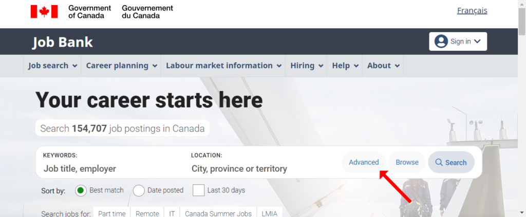 How to Find LMIA Truck Driver Jobs in Canada/advance search image