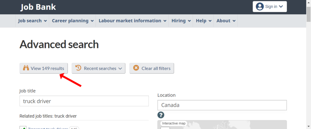 How to Find LMIA Truck Driver Jobs in Canada/result view image